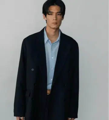 [ LURAKU ] 더블 브레스트 자켓 블랙 셋업 가능