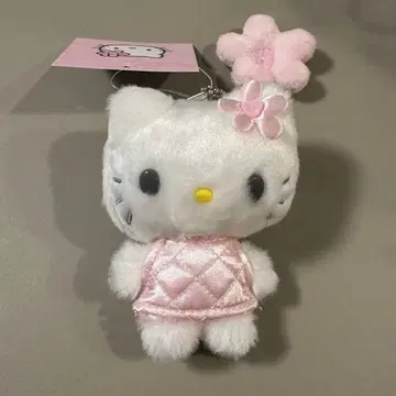 정품 헬로키티 미니어처 퀼트 시리즈 마스코트 홀더 핑크