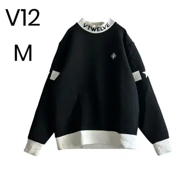 V12 골프웨어 골프 남자 자카드 모크넥 풀오버 b40