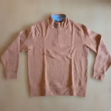 LANDS'END 오렌지 하프 지퍼 트레이닝복