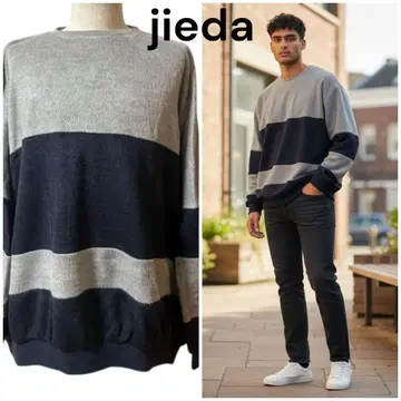 [ 새상품급 ] jieda/니트/Free 사이즈/그레이 네이비