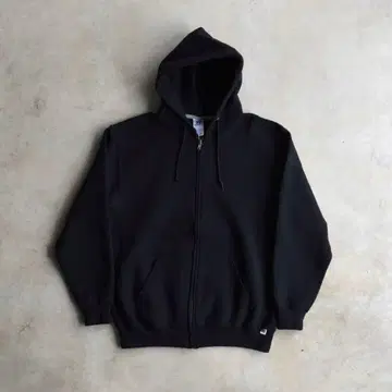 90s RUSSELL 러셀 집업 후드티 블랙 미사용 XL