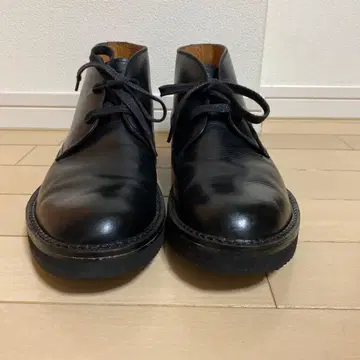 REGAL 블랙 가죽 처카 부츠 vibram 밑창