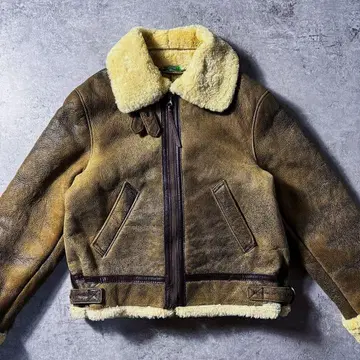 [초레어] 명작 90s 리얼 무스탕 B-3 가죽 자켓