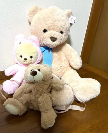 Bear EX BIG 봉제 인형 곰돌이 백팩 파자마 곰돌이 3체 세트