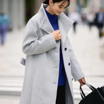 새상품 택 포함 스텐카라 코트 더블 브레스트 코트 그레이 울