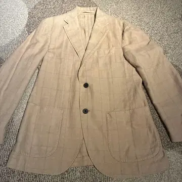 LARDINI 체크 무늬 테일러드 자켓 46 라르디니