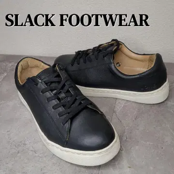 새상품급 24cm 슬랙풋웨어 블랙 천연 가죽 스니커즈 출퇴근 방취 경량