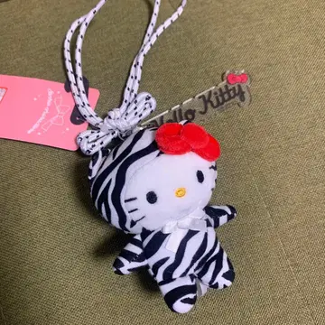 아베일 제브라 키티 키링 산리오 레오파드 무늬 봉제 인형