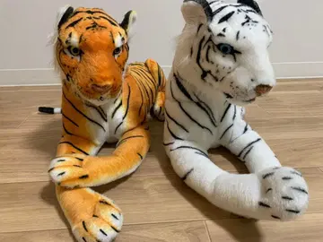 호랑이 봉제 인형 세트 ( 오렌지 화이트 )