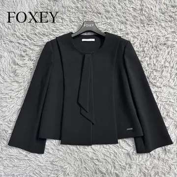 새상품급 폭시 보타이 노카라 자켓 히요쿠 포멀 블랙 40