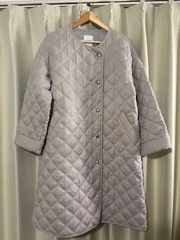 LEPSIM 퀼팅 롱 코트