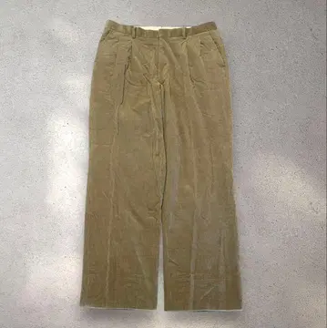 남성용 코듀로이 팬츠 2턱 면 베이지 L Y2K 90s