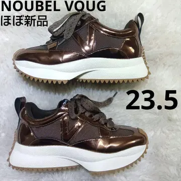 거의 새상품 누벨 보그 대드 스니커즈 사이드 지퍼 통굽 23.5