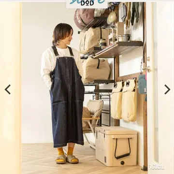 DOD 데님 오버롤 스커트 아웃도어 캠핑