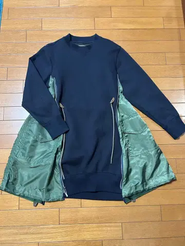 sacai ma1 맨투맨 도킹 원피스 새상품급