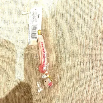 레트로 헬로키티 카멜리아 로즈 스트랩 핑크