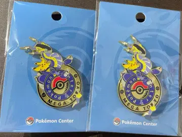 2개 세트 포켓몬 센터 메가 도쿄 미라이돈 피카츄 로고 핀즈