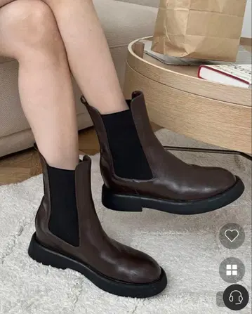 discoat 인힐 첼시 부츠 다크 브라운