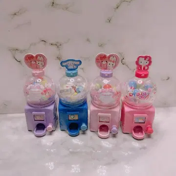 산리오 껌볼 머신 세트 키티 봉봉 리본 시나모롤 가챠
