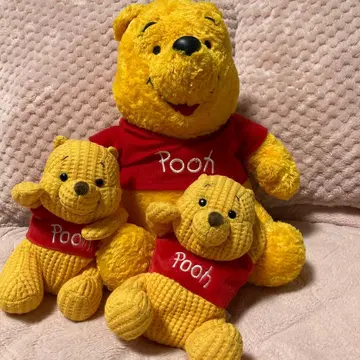 푸우 봉제 인형 세트 3체 세트