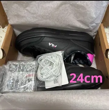 [키링 포함] FILA x IMP. 콜라보 스니커즈 블랙 24cm