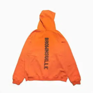 오렌지 BROWNSVILLE 후드티 후드 부착