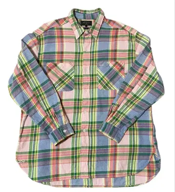 [ BEAMS PLUS ] 인디언 체크 헤비 플란넬 L 일본제