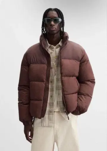 ZARA 브라운 다운 자켓 XL