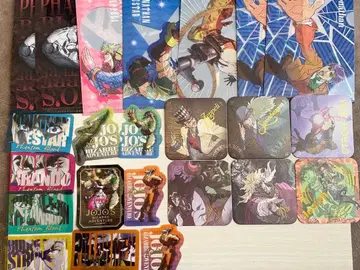 죠죠의 기묘한 모험 다이소 미니 클리어 파일 스티커 코스터