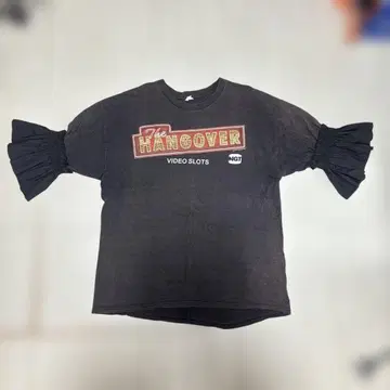 구제 의류 리메이크 프릴 소매 T셔츠