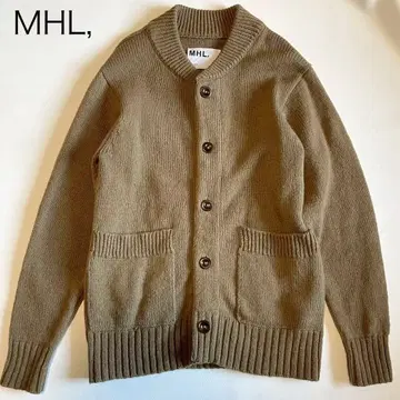 MHL 가디건 모크넥 두꺼운 울 베이지 M