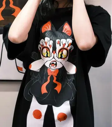 GRAPE BRAIN 전율! 니기루짱 222 티셔츠 블랙 박스 포함