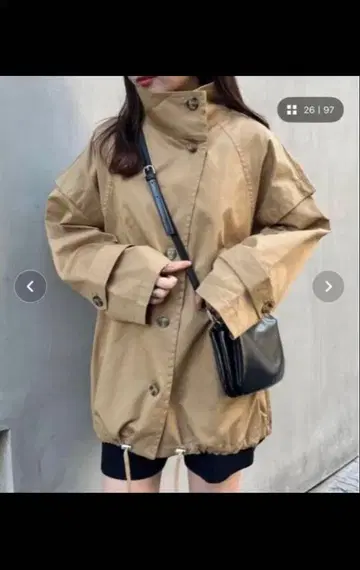 차오패닉 티피 [멀티 웨이] 소매 탈부착 판초풍 트렌치 미들 기장 코트