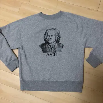 THE SHINZONE 바흐 프린트 맨투맨 그레이