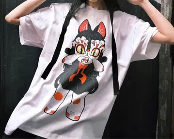 GRAPE BRAIN 전율! 니기루짱 222 티셔츠 화이트 박스 포함