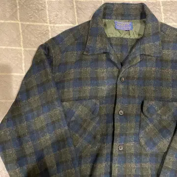 펜들턴 50s 빈티지 울 보드 셔츠 오픈 카라