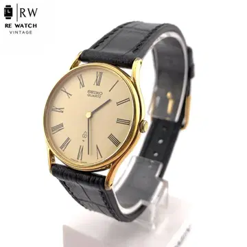 6-5874 SEIKO 43-0091 쿼츠 손목시계 골드/블랙