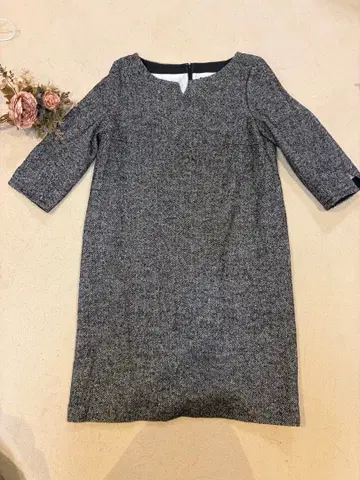 빅 사이즈 23구 트위드 라메 원피스 46