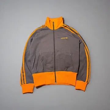 레어 아디다스 트랙 자켓 브라운 오렌지 브라운 S