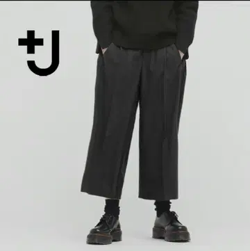 [새상품] 택 포함 유니클로 +J 울 블렌드 가우초 팬츠 67cm