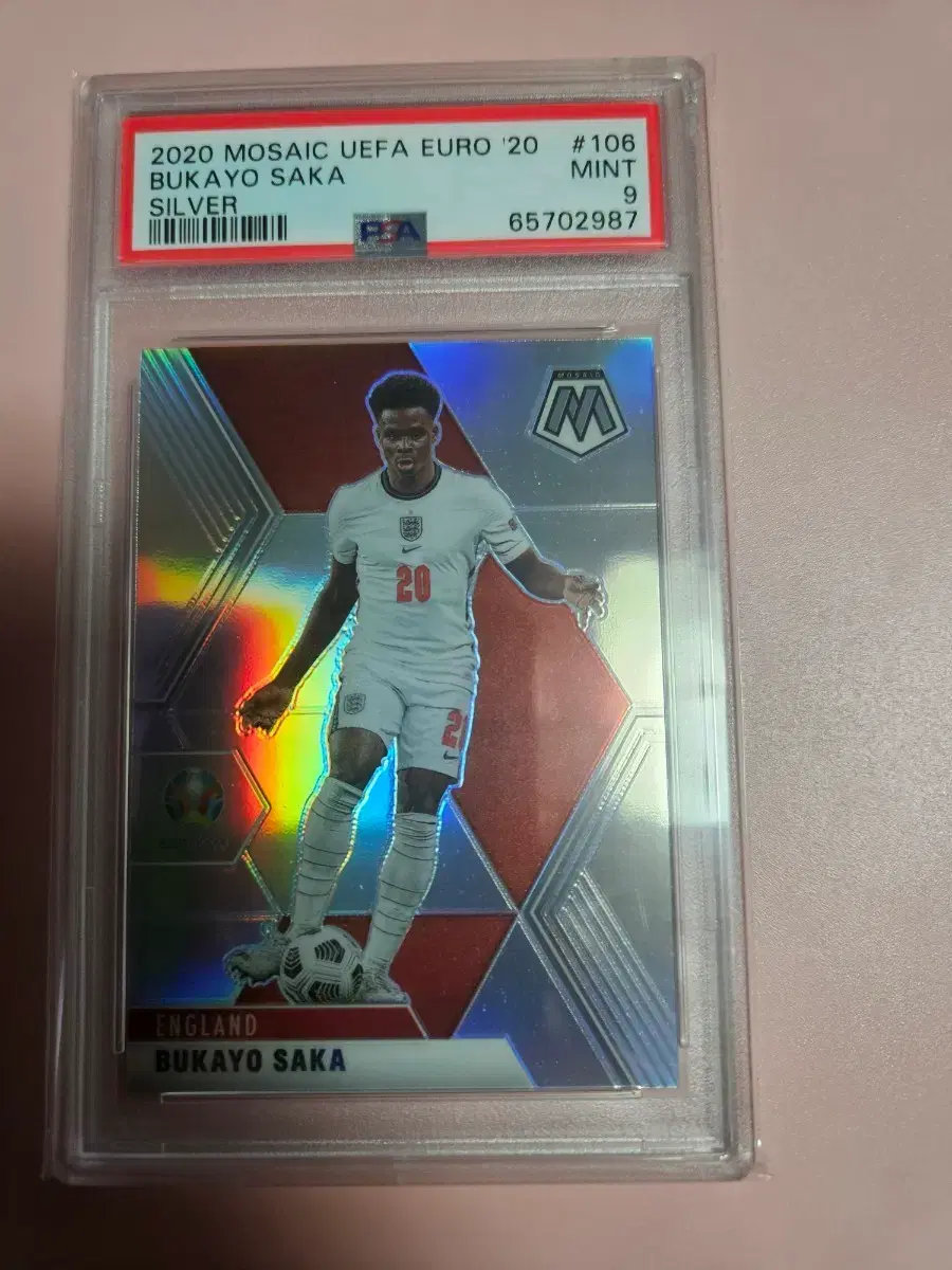 축구)부카요 사카 PSA 9등급 2020 Mosaic Silver