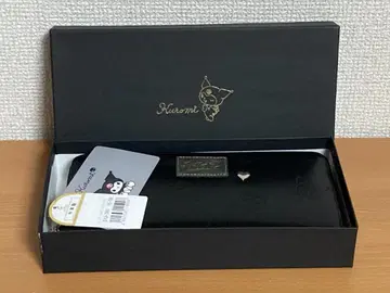 나다야 산리오 캐릭터즈 장지갑 쿠로미 소가죽 블랙 택 포함 미사용