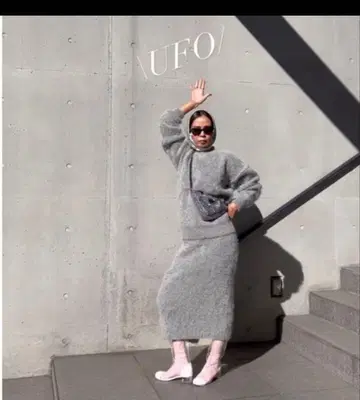 sorm'86 고릴라 모헤어 스커트 그레이