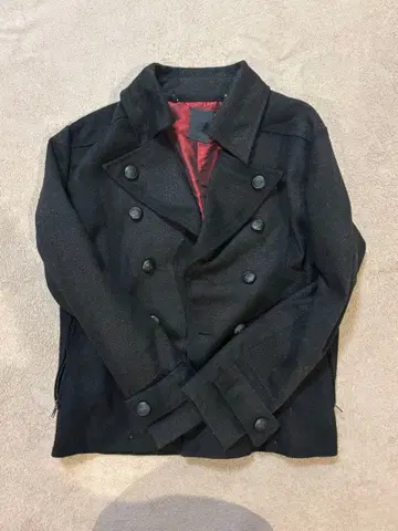 블랙 더블 브레스트 자켓