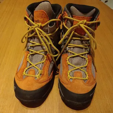 montbell 트레킹 슈즈 오렌지/그레이 25cm