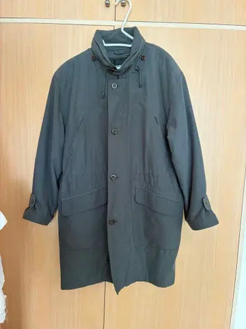 그레이 스텐카라 코트 허리 조임, 라이너, 후드 부착