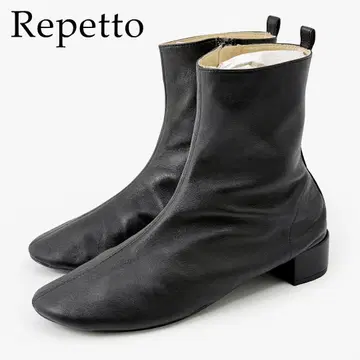 [ 새상품급 ] 레페토 부츠 사이드 지퍼 블랙 가죽 24.7cm 38