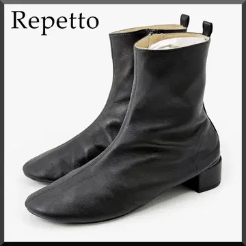 [ 새상품급 ] 레페토 부츠 사이드 지퍼 블랙 가죽 24.7cm 38