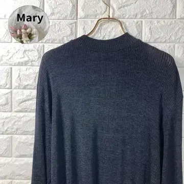 [ 브랜드 기타 ] ( XL ) 리브 니트 풀오버 모크넥 스트레치